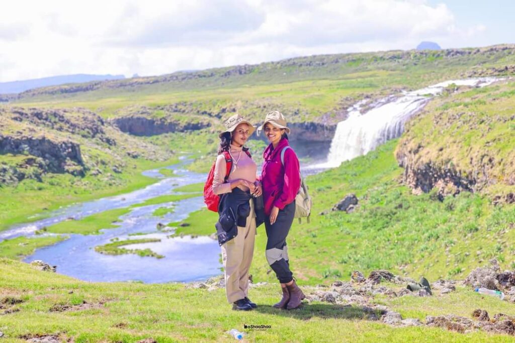 a nature walk in the Bale Mountains