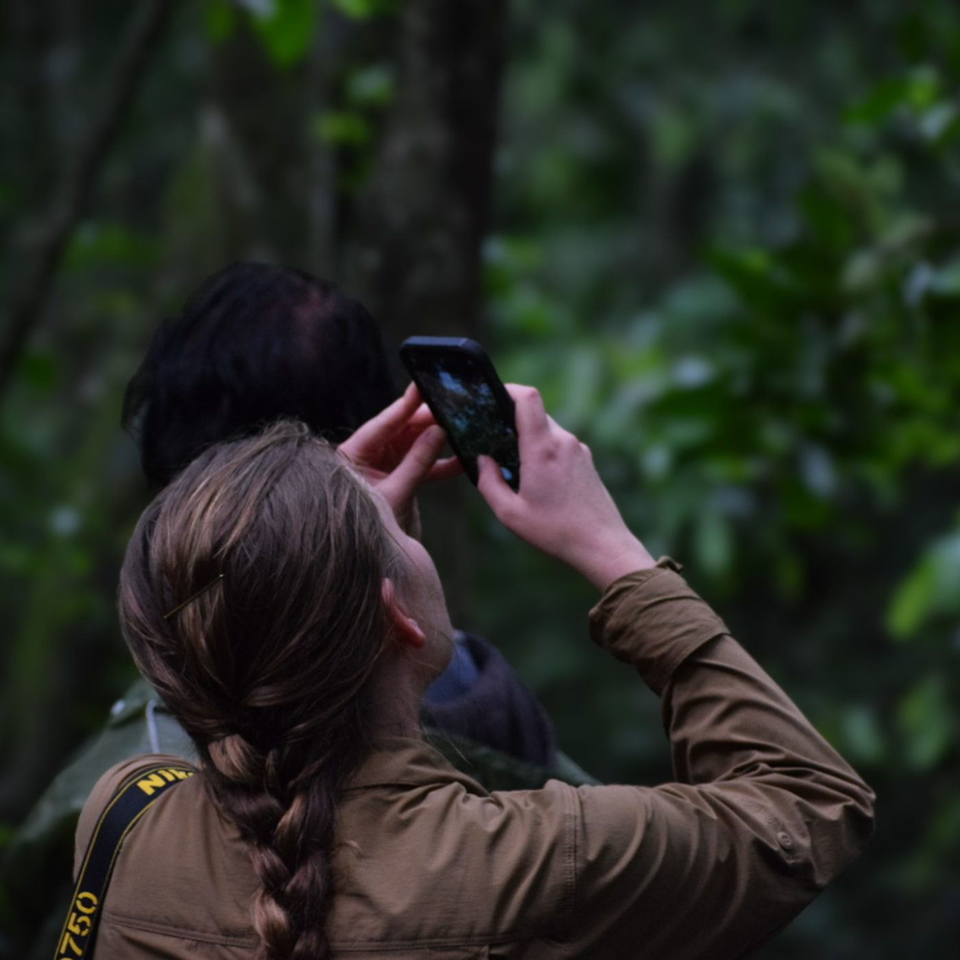 One of clients capturing the forest moment in Kibale